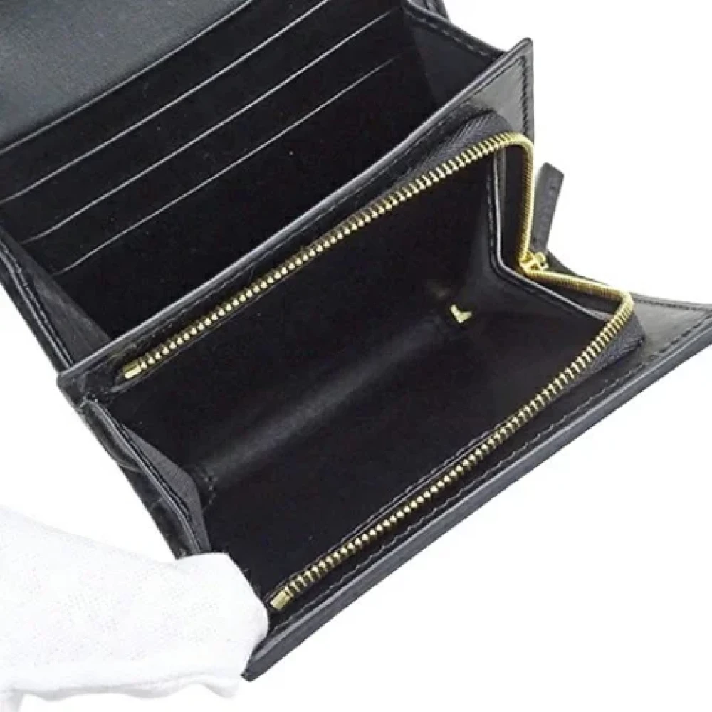 Gucci Vintage Pre-owned Leather wallets Black Unisex