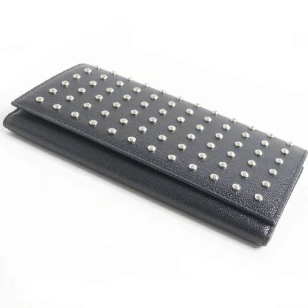 Yves Saint Laurent Vintage Pre-owned Leather wallets Black Dames