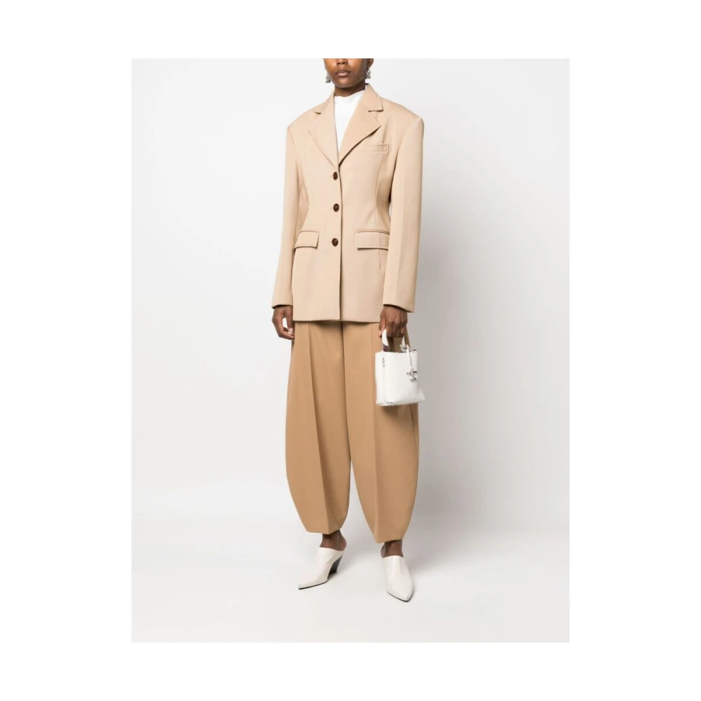 TOD'S Witte leren handtas met logohanger White Dames