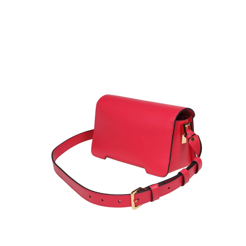 Marni Rode Leren Schoudertas met Klep Red Dames