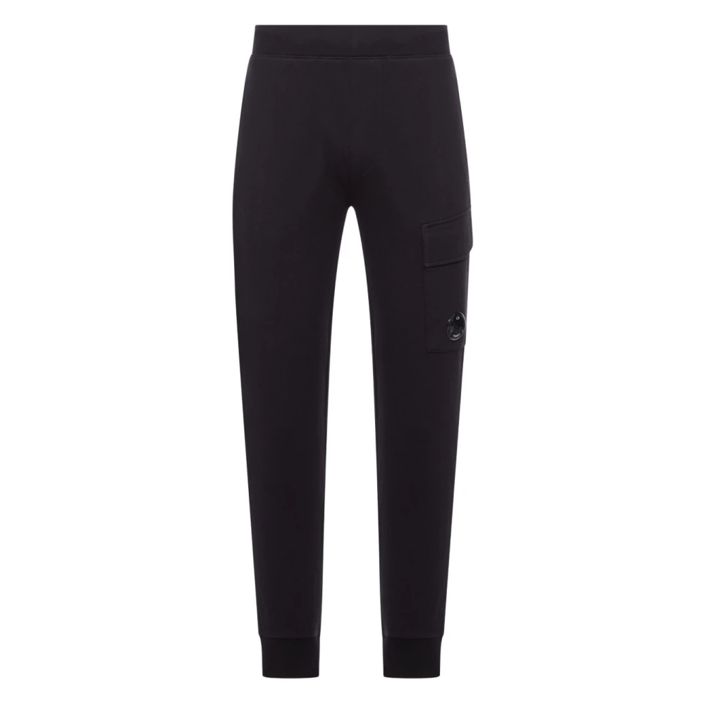C.p. Company Black Elasticated Waistband Trousers - Male - Sweatpants - Black - L - Trousers