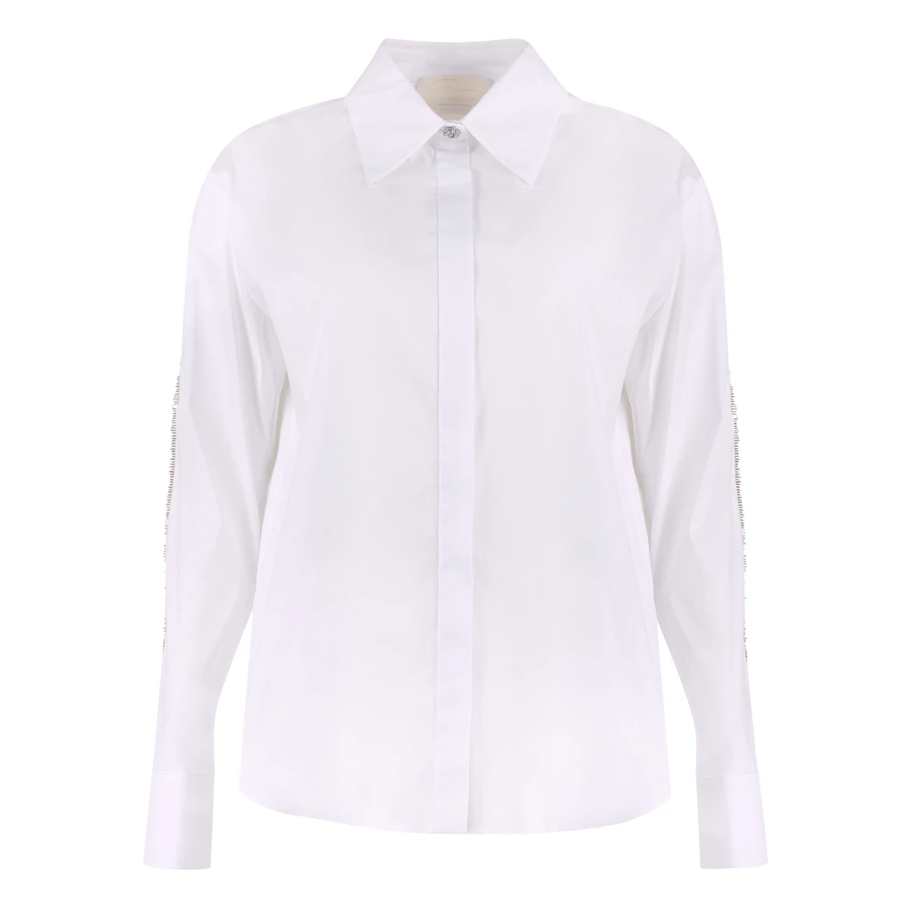 Genny Geborduurde Poplin Overhemd White Dames