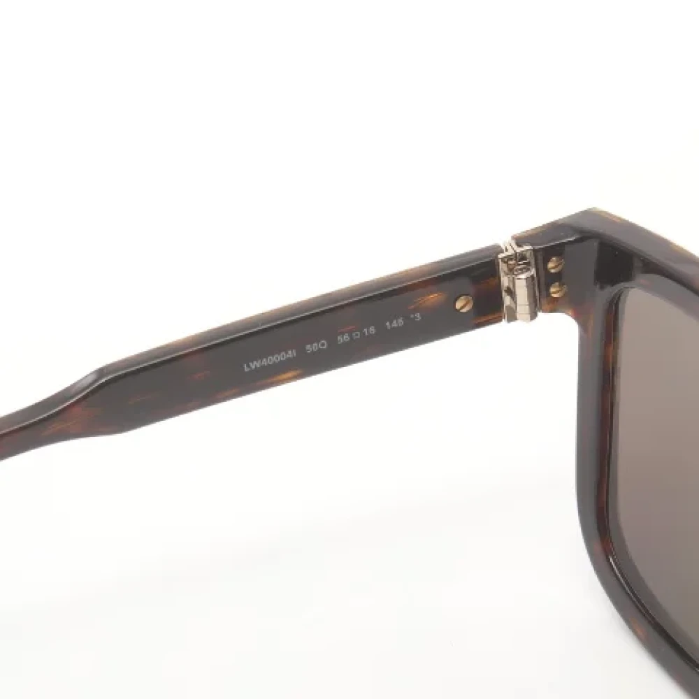 Loewe Pre-owned Leather sunglasses Brown Heren