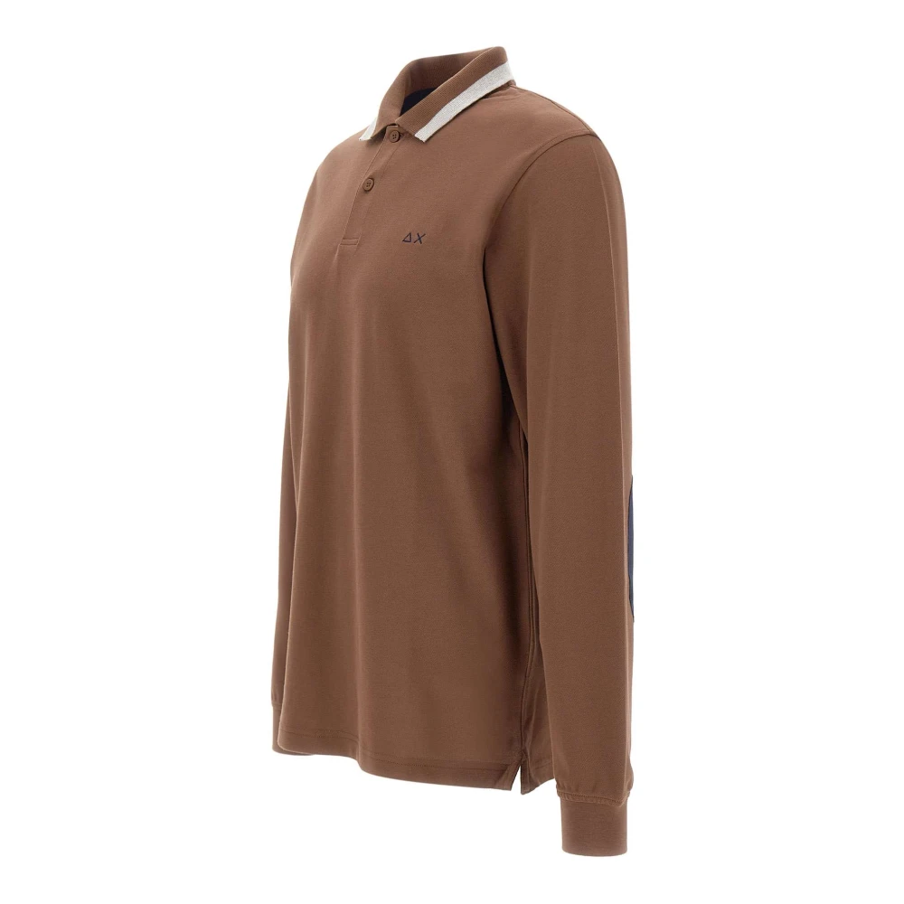 Sun68 Heren Polo Shirt Bruin Klassieke Stijl Brown Heren
