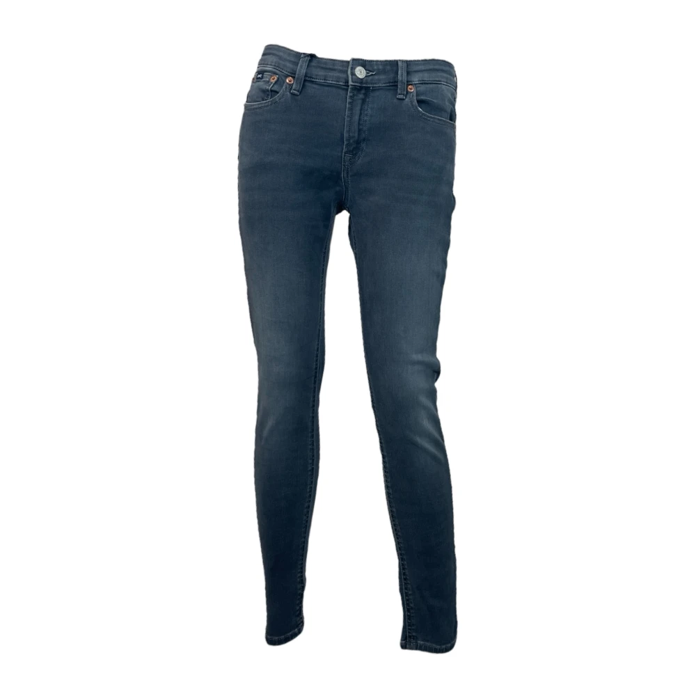 Denham Skinny Mid-Rise Stretch Jeans Donkerblauw Blue Dames