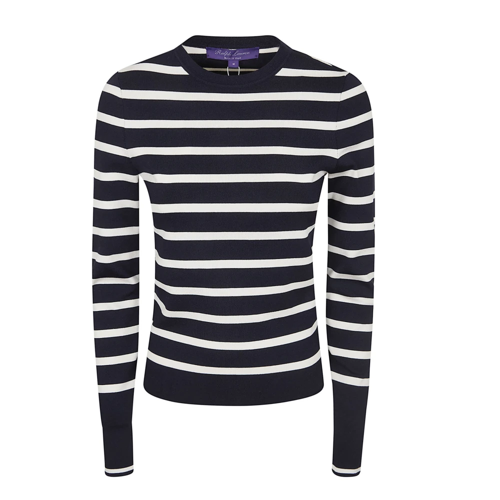 Ralph Lauren Women's Multicolor Round-Neck Knitwear, M, Ls Tn Long Sleeve Pullover