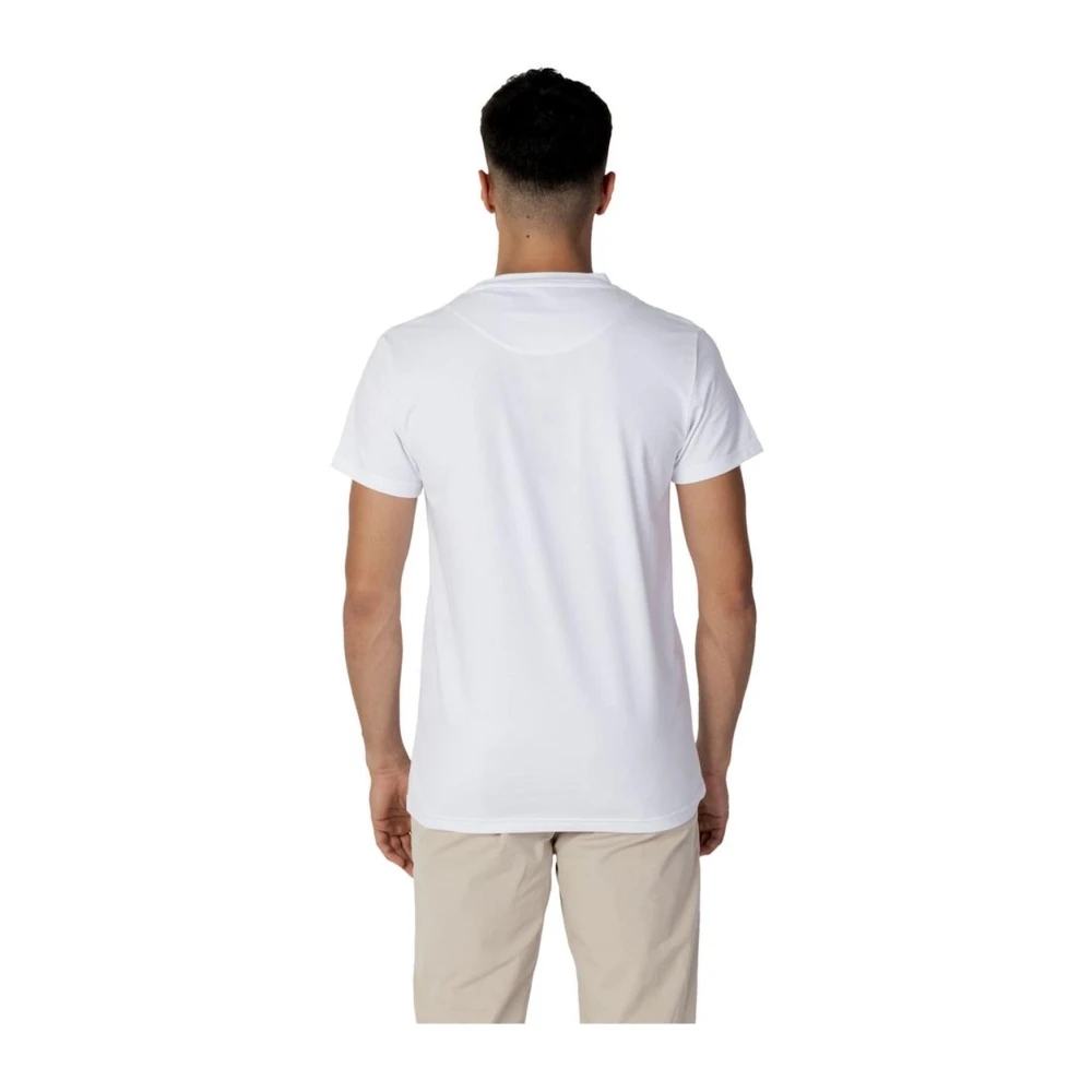 Alviero Martini 1a Classe Katoenmix T-shirt met Lycra White Heren