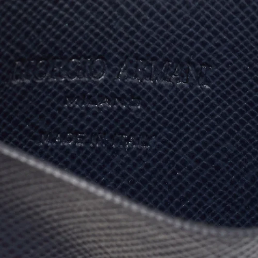 Armani Pre-owned Leather wallets Blue Dames