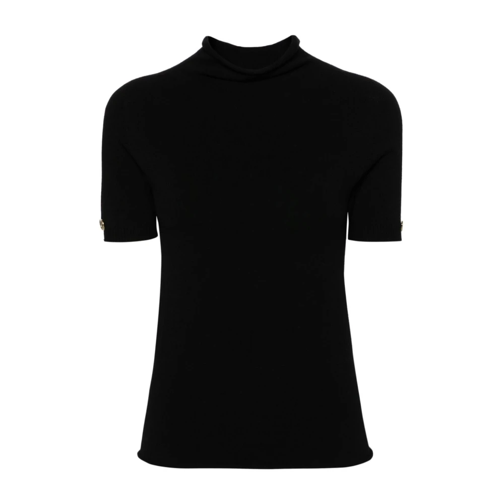 Twinset Zwarte Gebreide T-shirts en Polos Black Dames