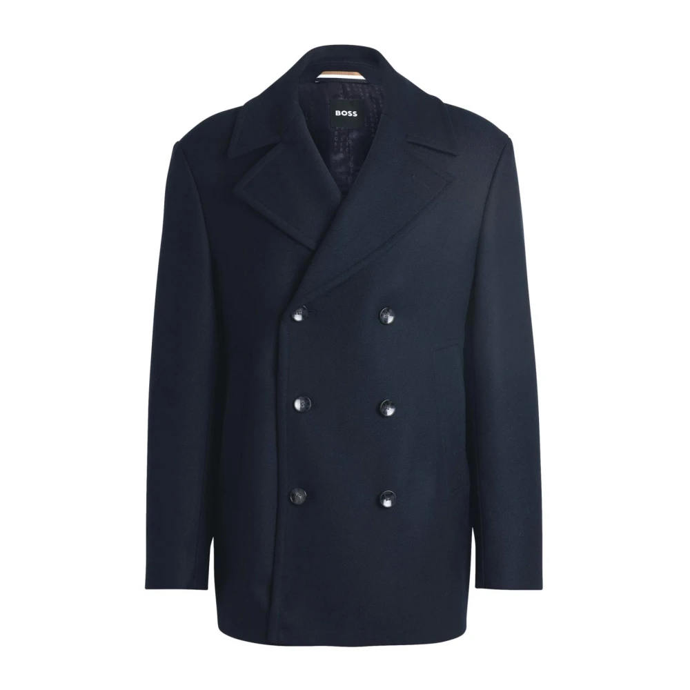 Hugo Boss Dubbelborstige heren peacoat blauw Blue Heren