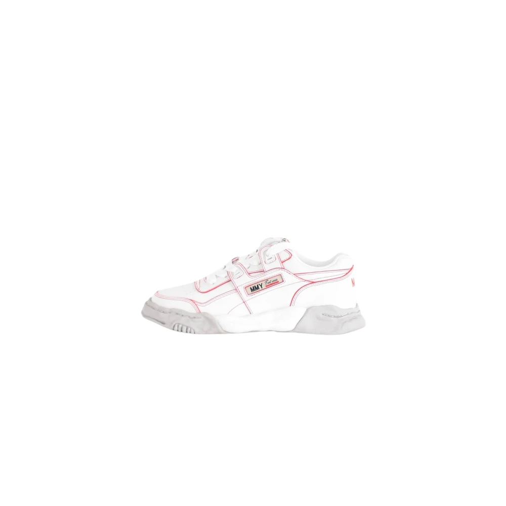Mihara Yasuhiro Leren Sneakers met Rubberen Zool Heren Schoenen Wit