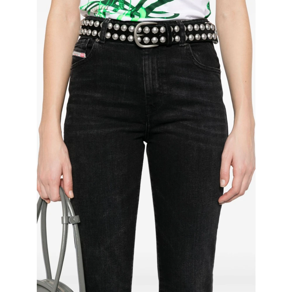 Diesel Zwarte Klassieke Vijf-Pocket Jeans Black Dames