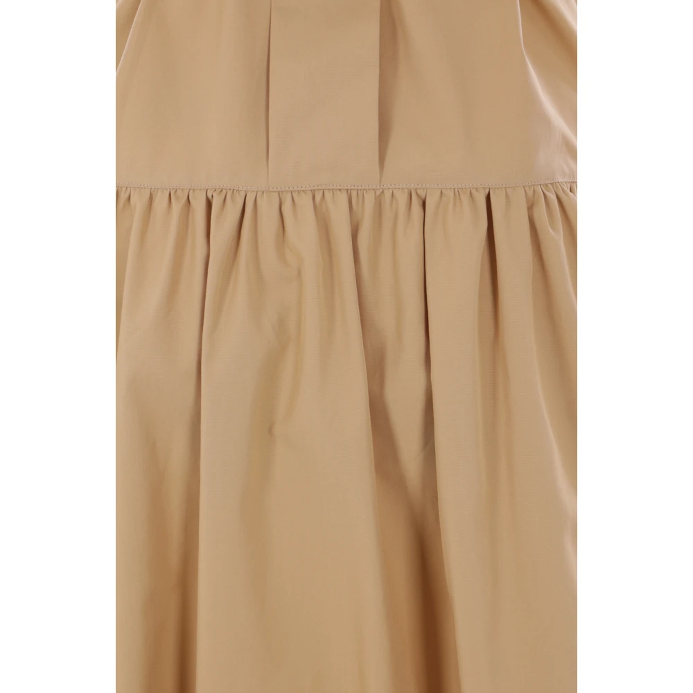 Max Mara Midi Katoenen Overhemdjurk Zand Beige Dames