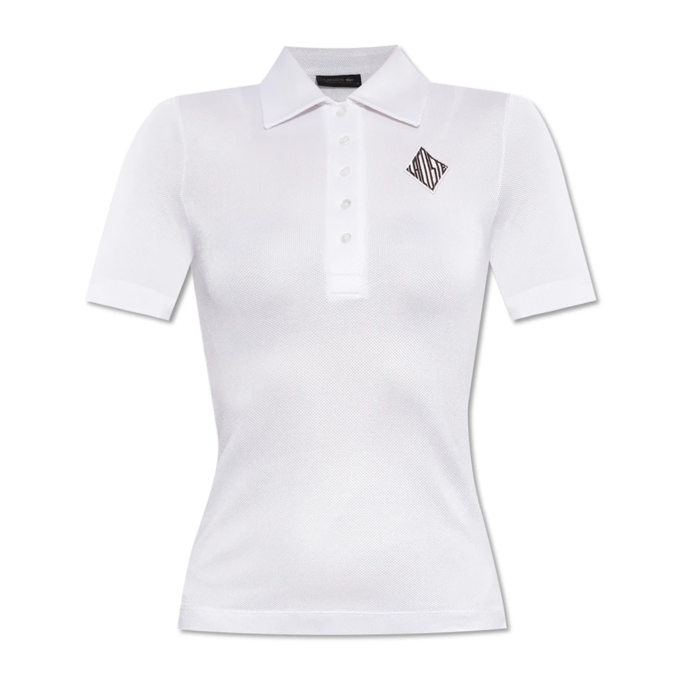 Lacoste Donna Bianco Top, Xs, New,