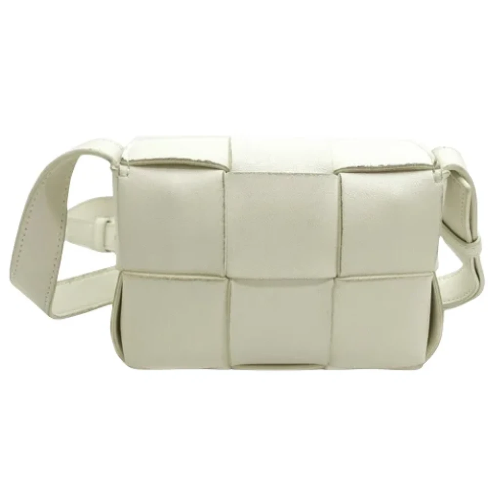 Bottega Veneta Vintage Pre-owned Leather shoppers White Dames