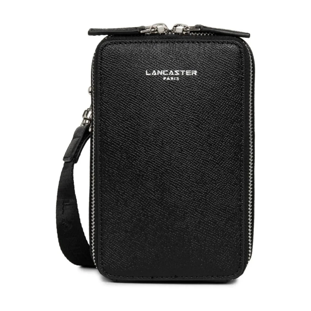 Lancaster Black Cross Body Messenger, Male, One Size, Leather Mens Bag Delphino Lucas