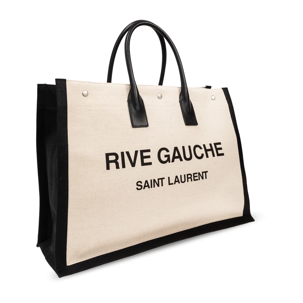 Saint Laurent Rive Gauche Large Shopper Tas Beige Heren