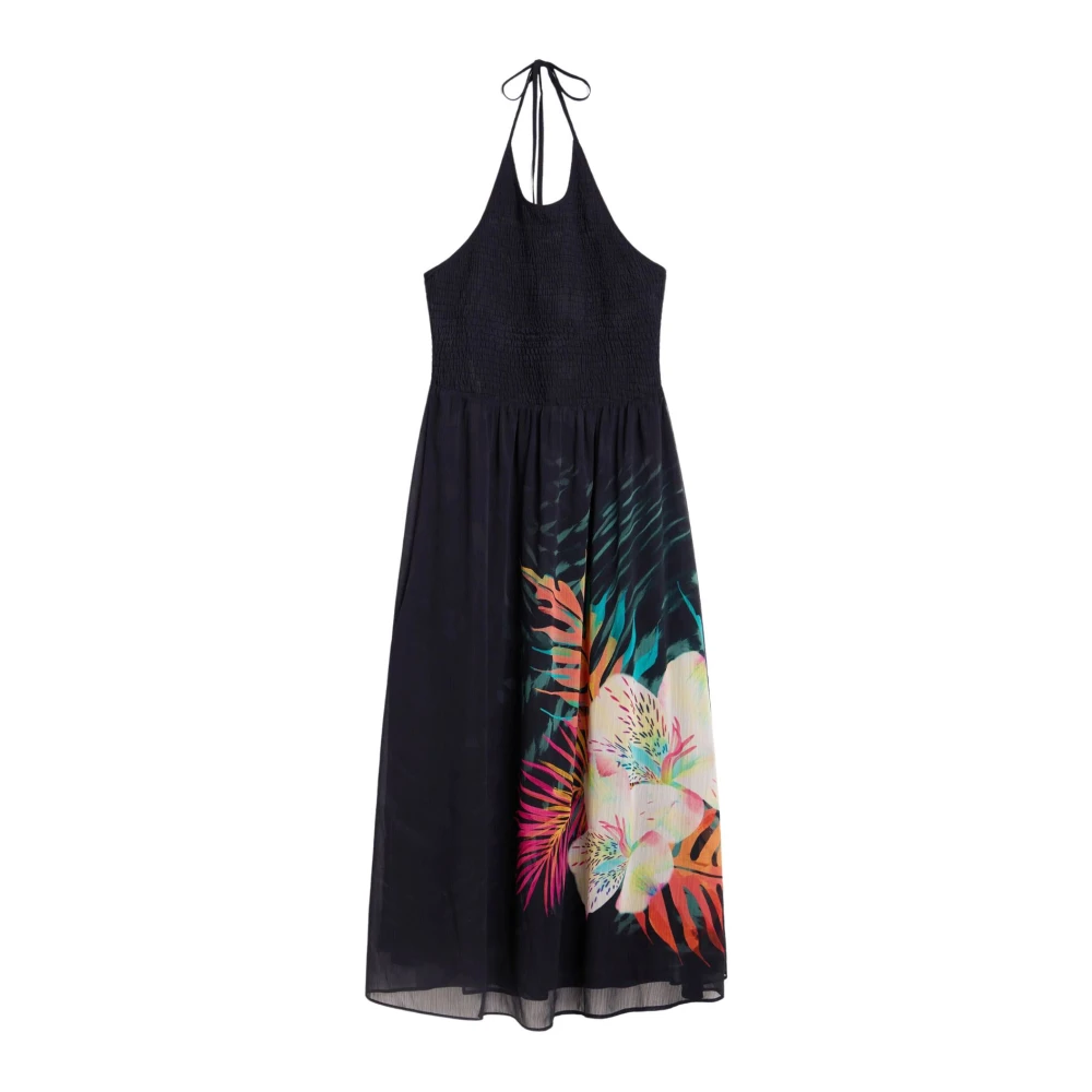 Desigual Black Midi Dresses, Female, M, Daikiri Halter