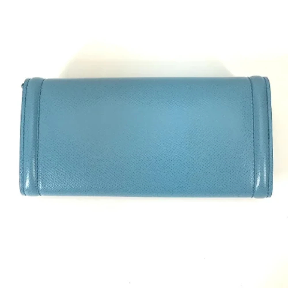 Salvatore Ferragamo Pre-owned Leather wallets Blue Dames