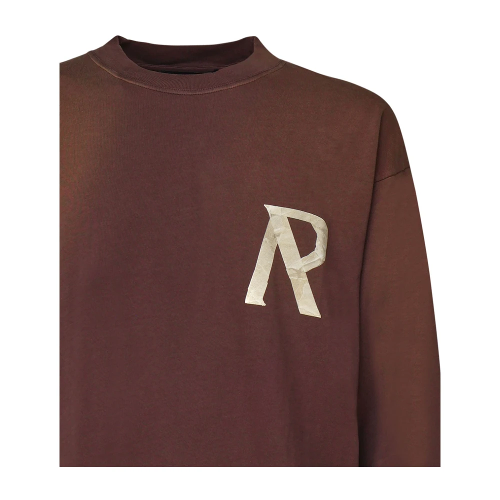 Represent Katoenen sweatshirt Ronde kraag Lange mouwen Brown Heren