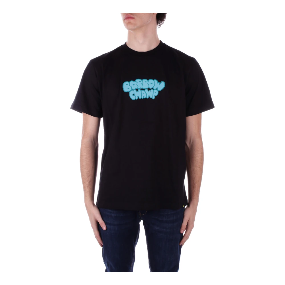 Barrow Zwart Logo Voorzak T-shirt Black Heren