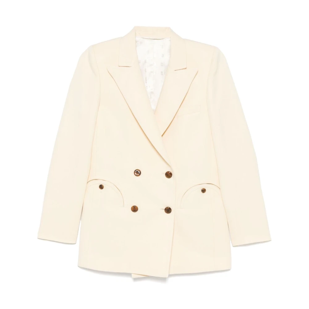 Blazé Milano Witte Blazer Jas Dames Buitenkleding White Dames