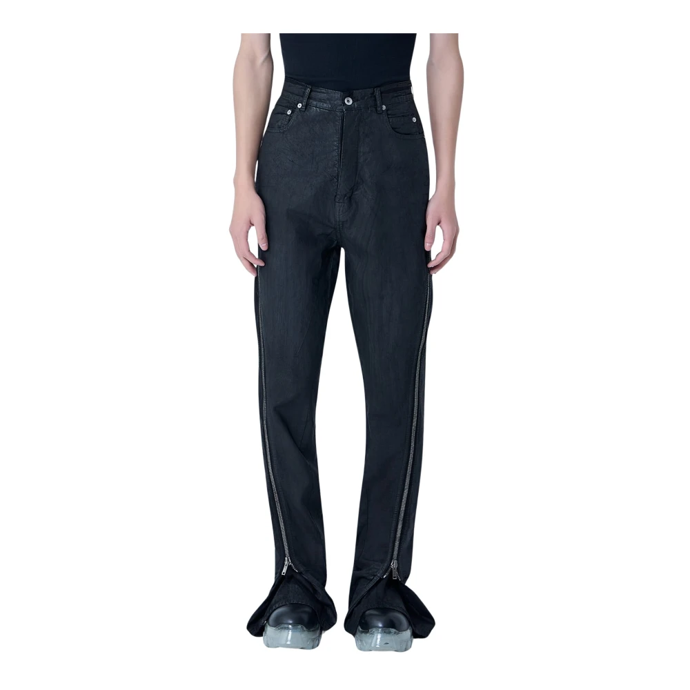 Rick Owens Black Wide Trousers, Male, W32, Bolan Banana Jeans