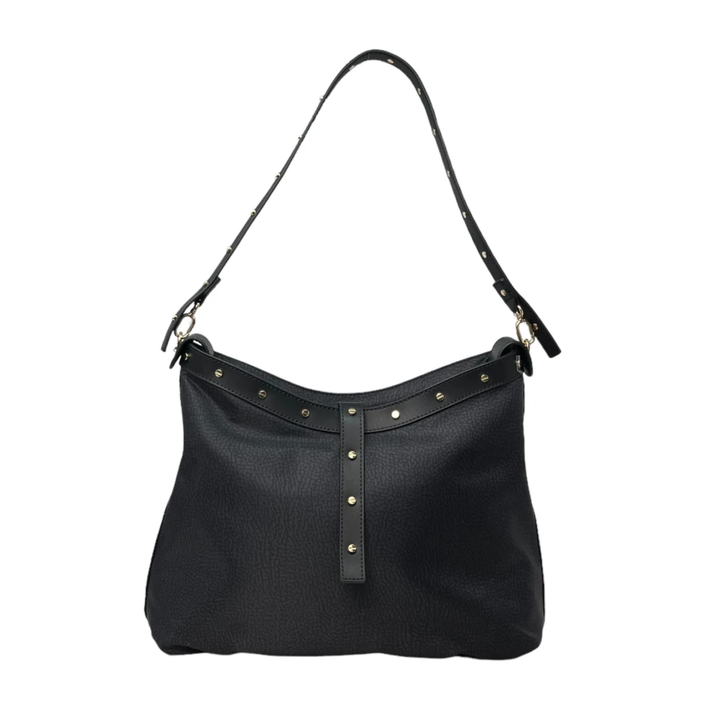 Borbonese Hobo Schoudertas Medium Black Dames