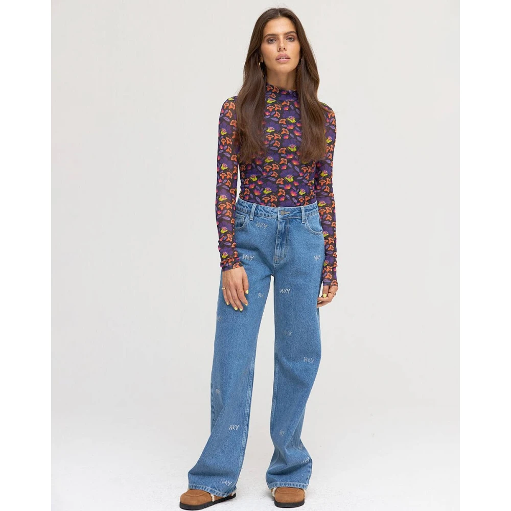 Harper & Yve Lange Mouw Top Jane-Ls Purple Dames
