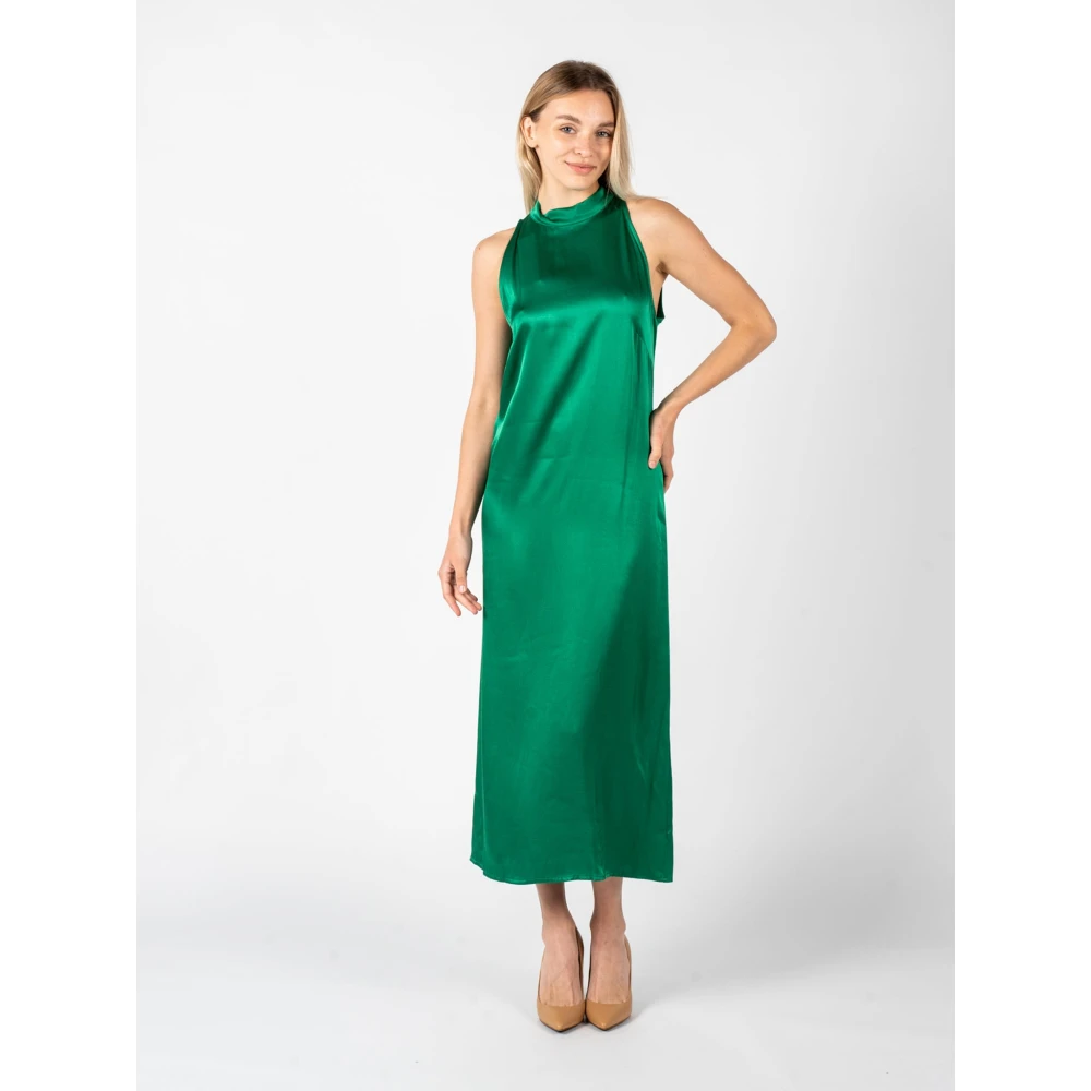 pinko Maxi Jurk van Hoogwaardige Stof Green Dames