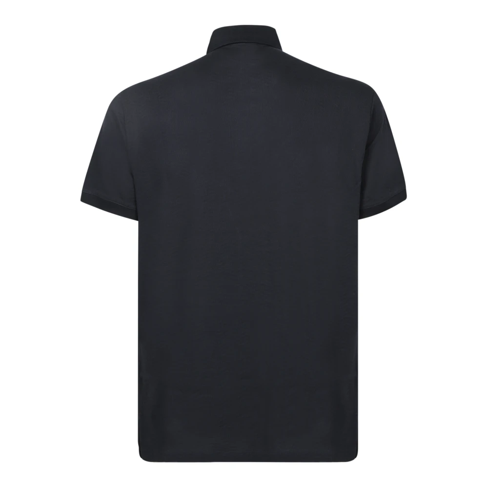 Emporio Armani Zigzag Gestreept Poloshirt Blue Heren