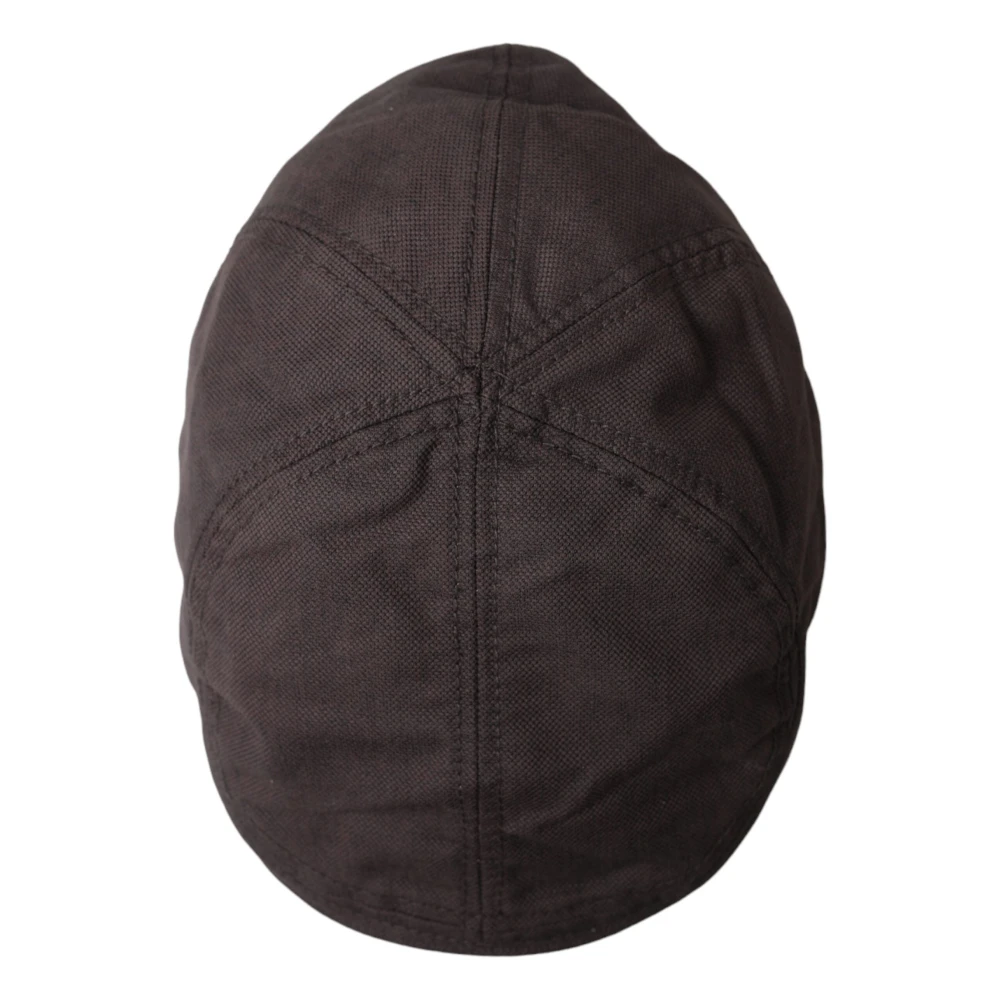Dolce & Gabbana Bruine Nylon Newsboy Cap Brown Heren