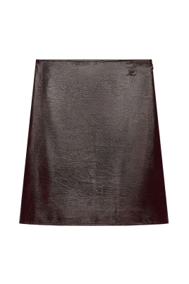 Vinyl Logo-Patch A-Line Skirt
