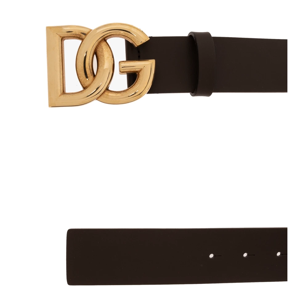 Dolce & Gabbana Riem met logo Brown Heren