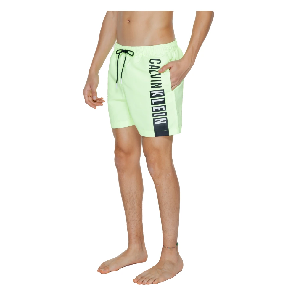 Calvin Klein Grafische zwemshorts lente zomer collectie Green Heren