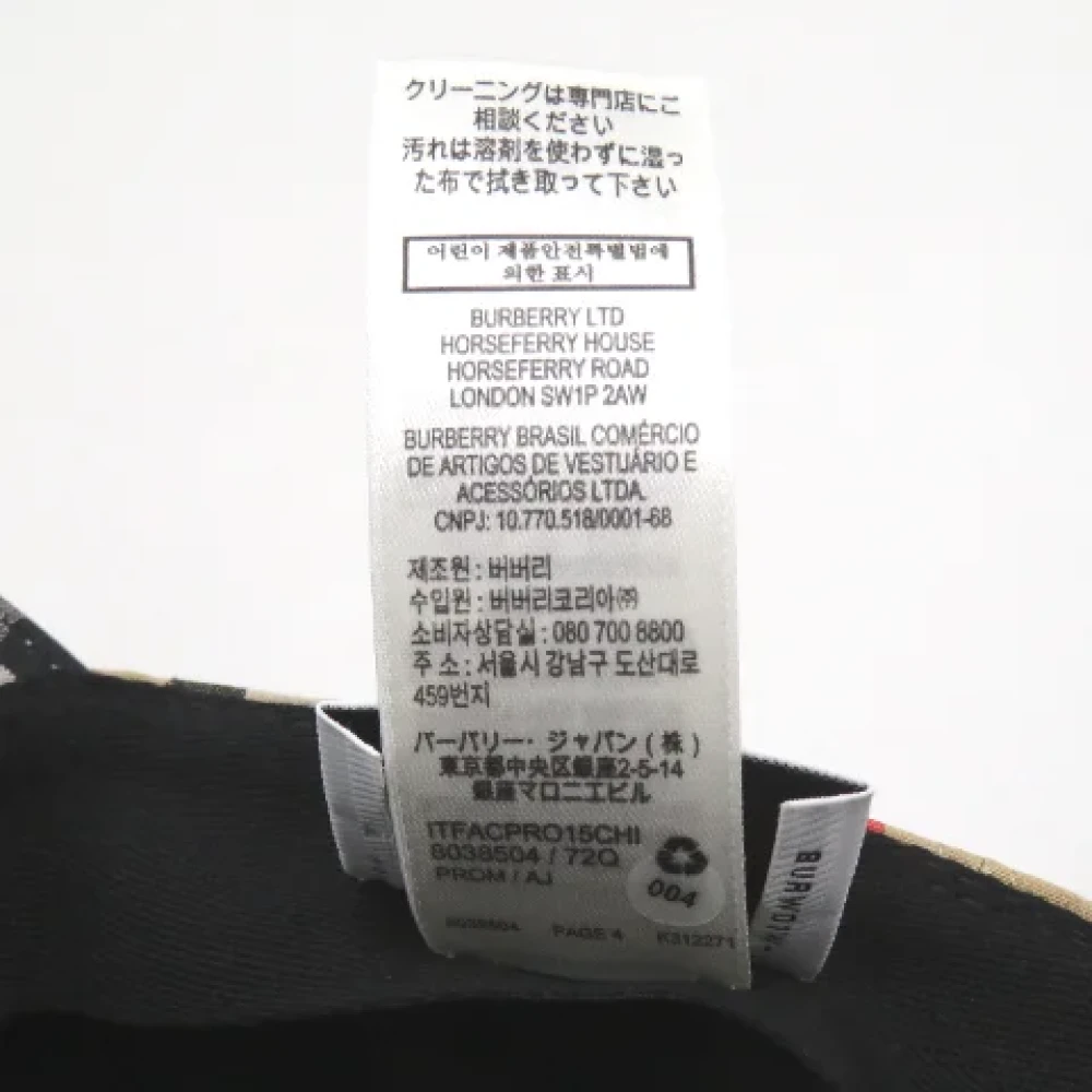 Burberry Vintage Pre-owned Cotton hats Beige Dames