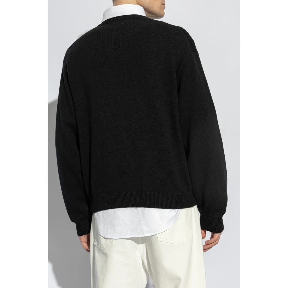 Kenzo Trui met geborduurd logo Black Heren