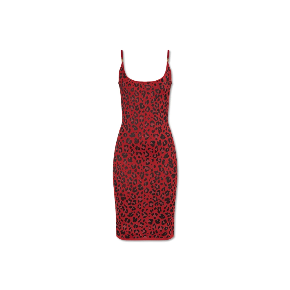 Versace Jurk met Bandjes Red Dames