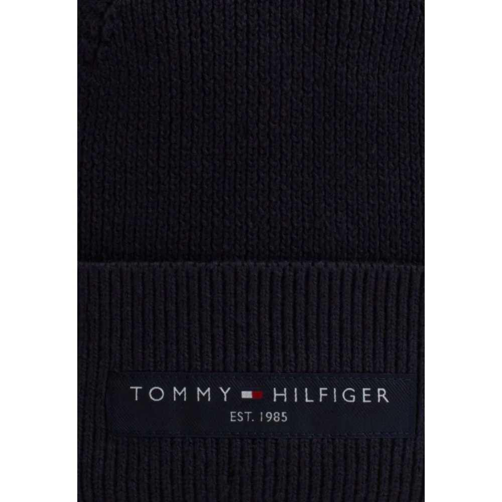 Tommy Hilfiger Foundation Katoenen Beanie Muts Blue Heren