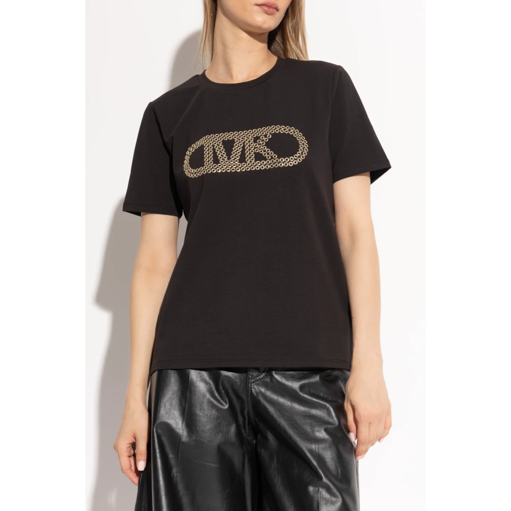 Michael Kors T-shirt met logo Black Dames