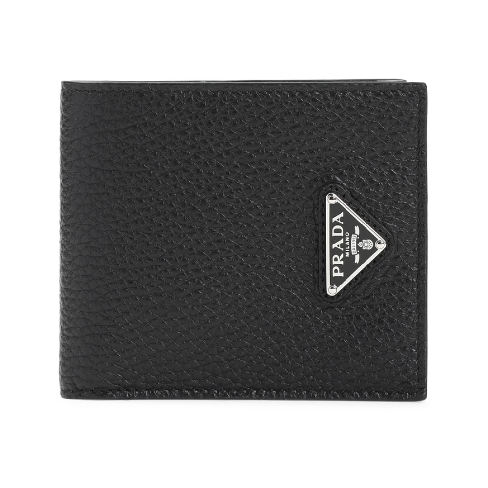 Prada Men's Black Wallets & Cardholders, One Size, Leather Wallet