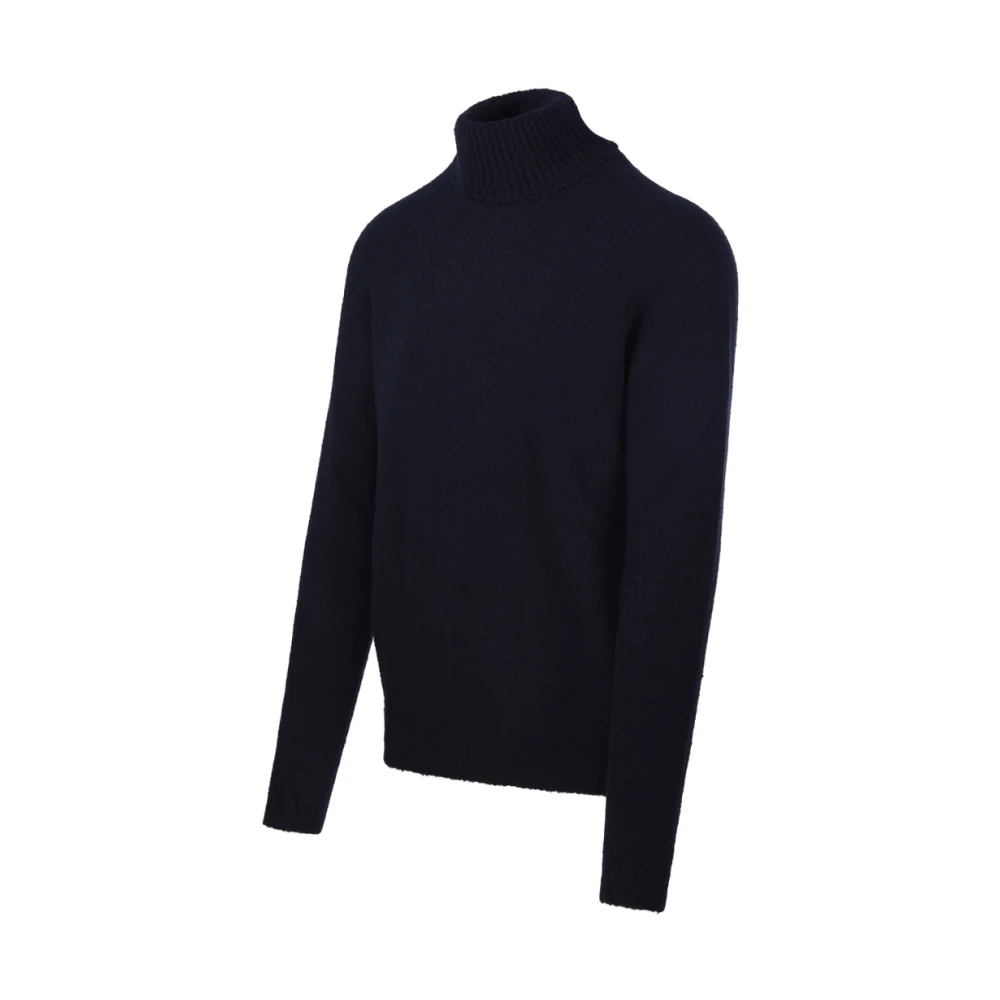 Roberto Collina Navy Sweater Ra4510 Stijlvol en Gezellig Blue Heren
