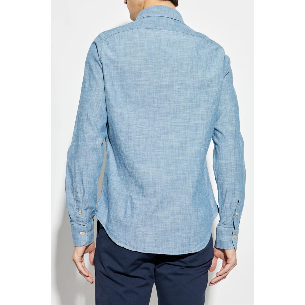 Eleventy Katoenen shirt Blue Heren