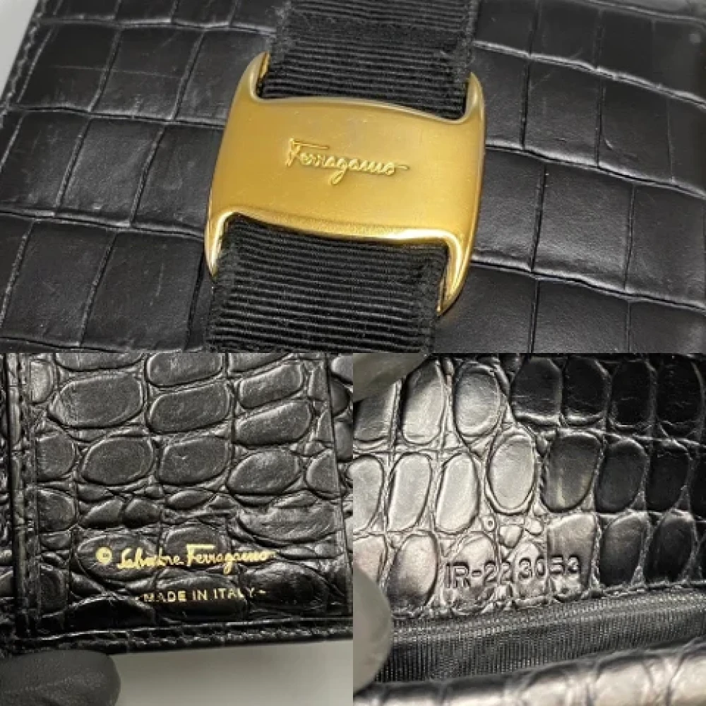 Salvatore Ferragamo Pre-owned Leather wallets Black Dames