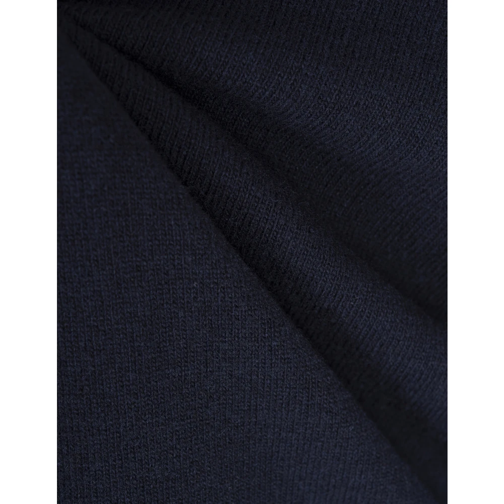 Stone Island Blauwe Wollen Gebreide Trui met Ronde Hals Blue Heren