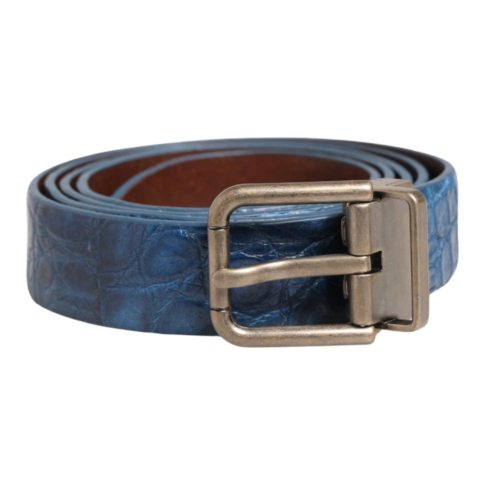 Dolce & Gabbana Men's Blue Belts, One Size, Leather Belt