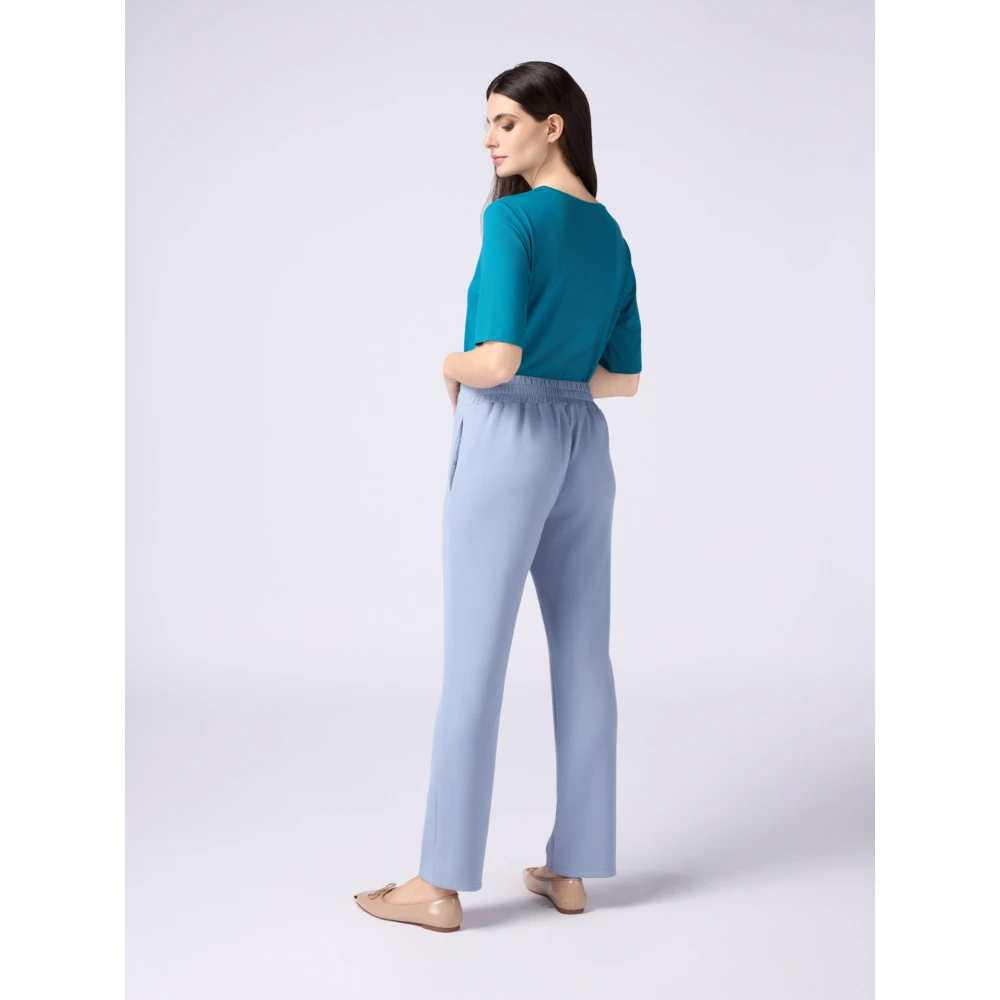 Oltre Zachte joggingbroek met trekkoord Blue Dames