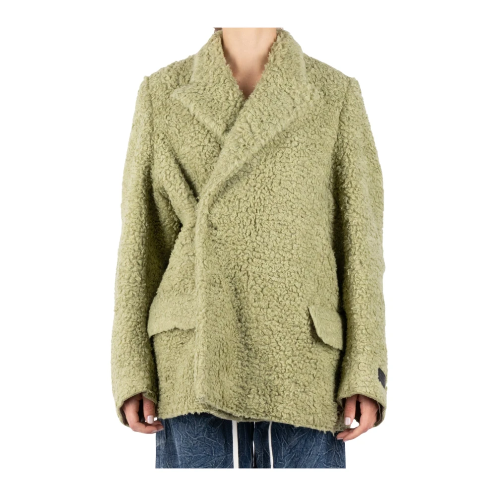 MM6 Maison Margiela Groene Acryl Polyester Jas Green Dames