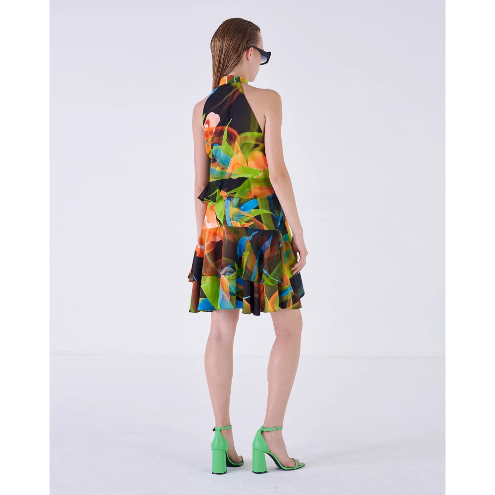 Silvian Heach Bloemenjurk met Ruches Multicolor Dames