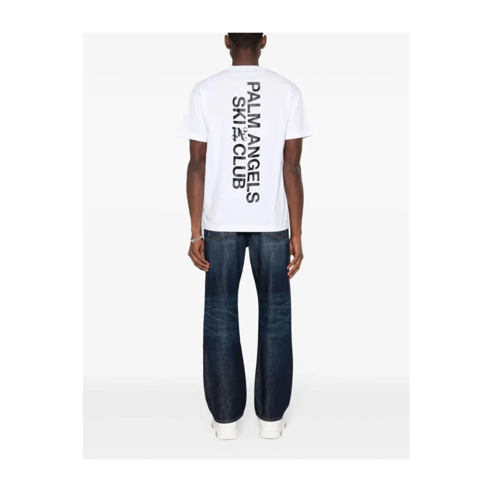 Palm Angels Klassiek Ski Club T-Shirt White Heren
